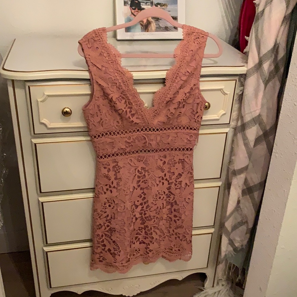Blush wedding guest Dress